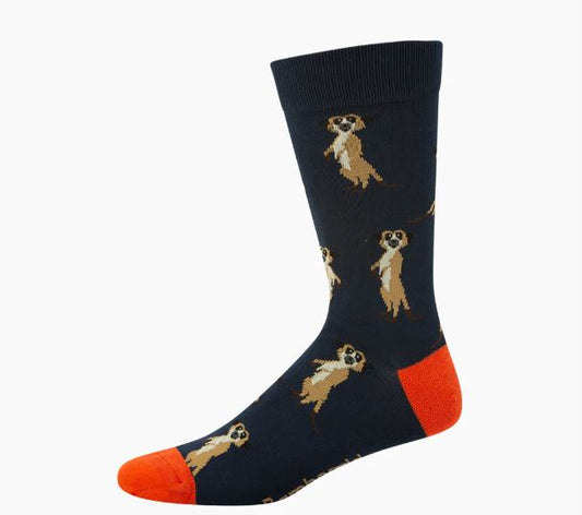 Bamboozld Mens Sock Meerkat (Navy/Red) Size 7-11