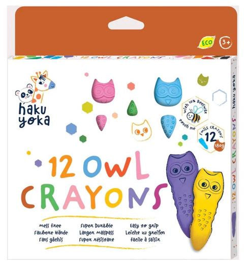 Haku Yoka 12 Owl Crayons