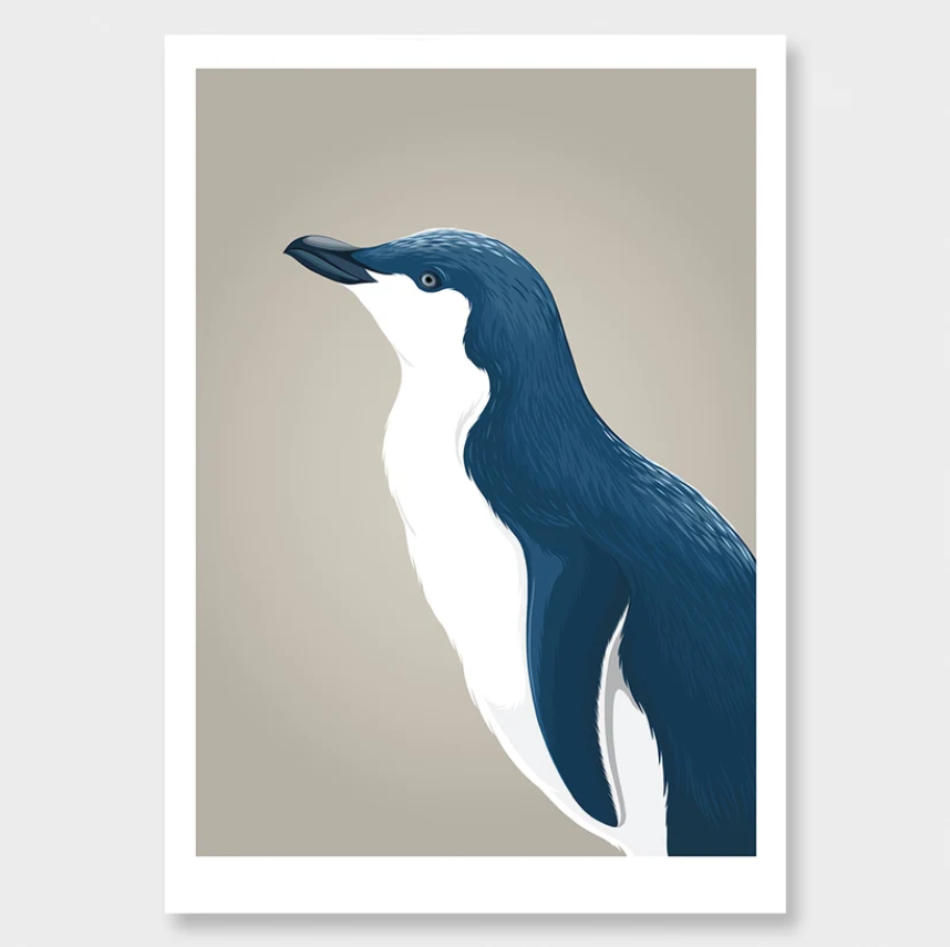 A4 Print - Blue Penguin