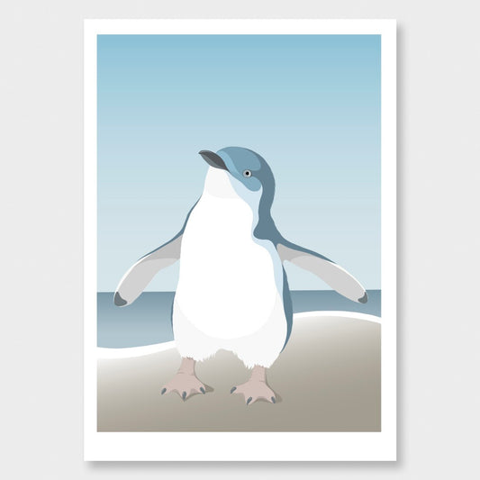 A4 Print - Blue Penguin (Baby)