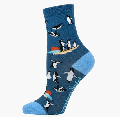 Bamboozld Kids Sock Penguin (Blue) Size 13-3