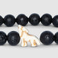 Fahlo Bracelet Wolf - Lava Stone