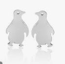 Jean Fredericks Penguin Earrings Silver