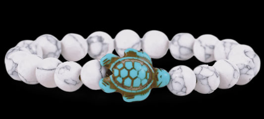 Fahlo Bracelet Sea Turtle - White Howlite