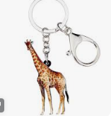 Jean Fredericks Giraffe Acrylic Keychain