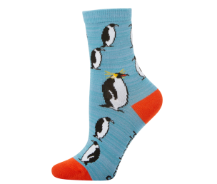 Bamboozld Kids Sock Penguin (Blue) Size 8-10
