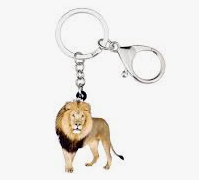 Jean Fredericks Lion Acrylic Keychain