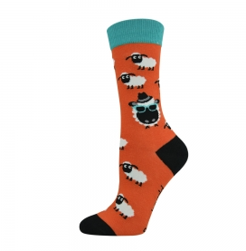 Bamboozld Womens Sock Baad Sheep (Orange) Size 2-8
