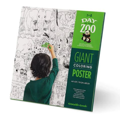 Crocodile Creek Giant Colouring Poster - Day at the Zoo