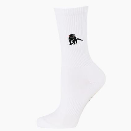 Womens Tassie Devil - Animal Conservation Sock (White)