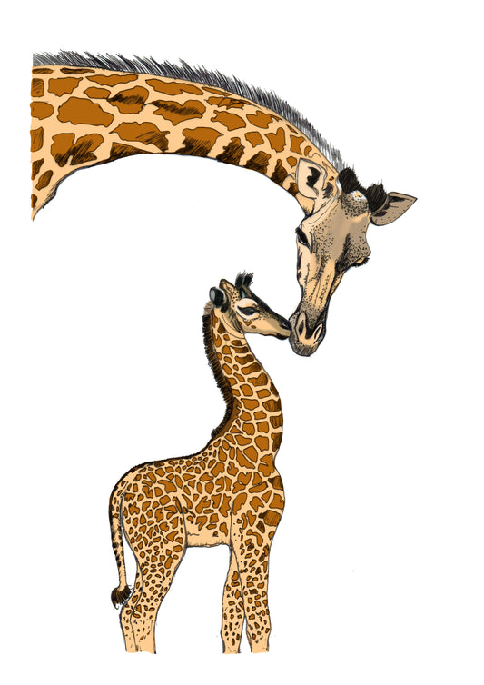 Jade Ell Giraffe Print A4